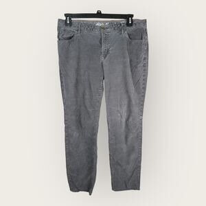 Eddie Bauer Womens size 14 Boyfriend Slim Corduroy Pants Gray